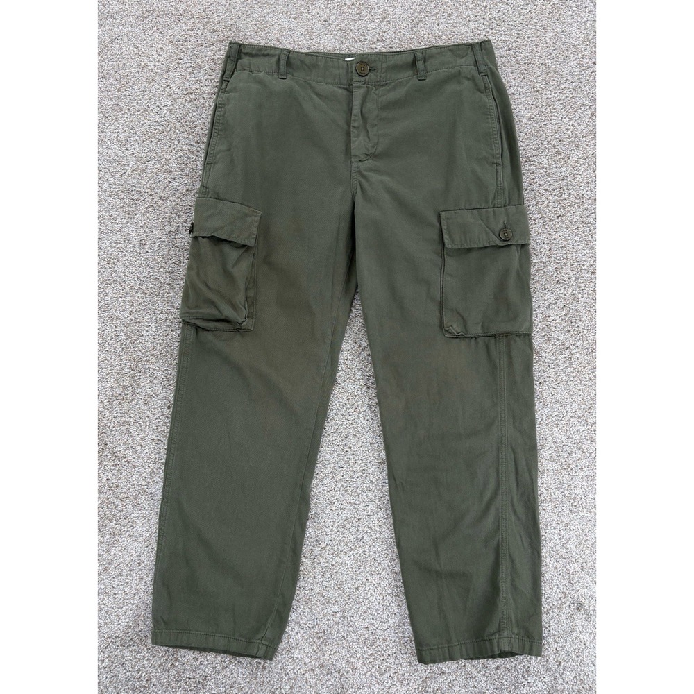 FRAME Relaxed Cargo Pant in Washed Surplus Women's 28 Green Minimalist Utility